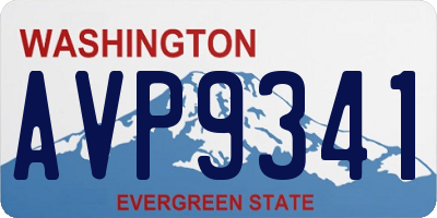 WA license plate AVP9341