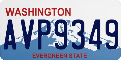 WA license plate AVP9349