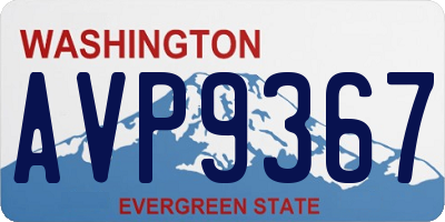 WA license plate AVP9367