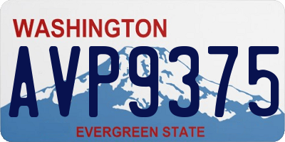 WA license plate AVP9375