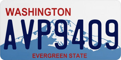 WA license plate AVP9409