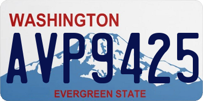 WA license plate AVP9425