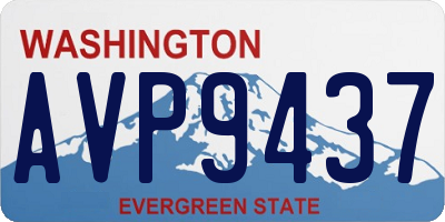 WA license plate AVP9437