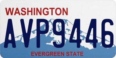 WA license plate AVP9446