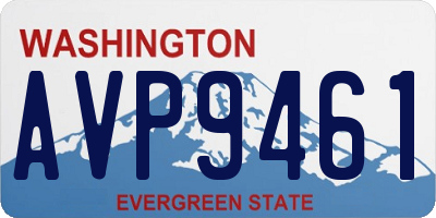 WA license plate AVP9461