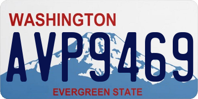WA license plate AVP9469