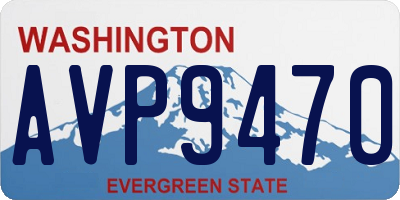 WA license plate AVP9470