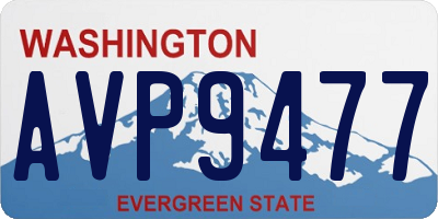WA license plate AVP9477