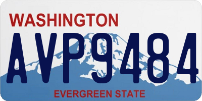 WA license plate AVP9484