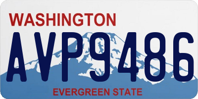 WA license plate AVP9486
