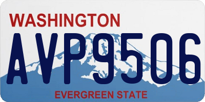 WA license plate AVP9506