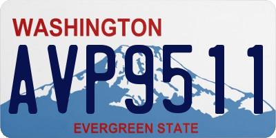 WA license plate AVP9511