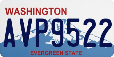 WA license plate AVP9522