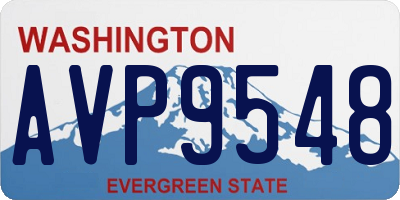 WA license plate AVP9548