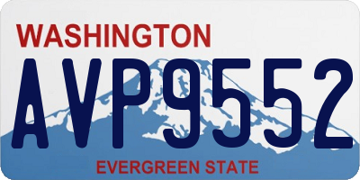 WA license plate AVP9552