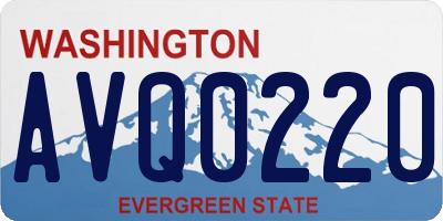 WA license plate AVQ0220