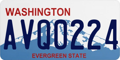 WA license plate AVQ0224