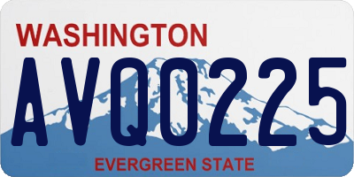 WA license plate AVQ0225