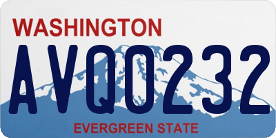 WA license plate AVQ0232
