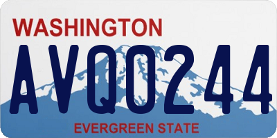 WA license plate AVQ0244