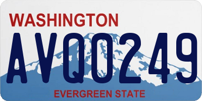 WA license plate AVQ0249