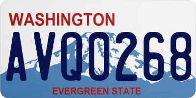 WA license plate AVQ0268