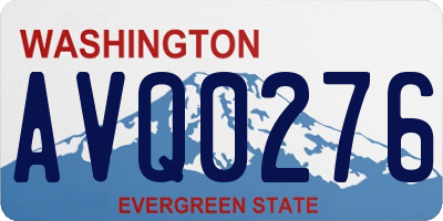 WA license plate AVQ0276