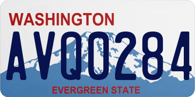 WA license plate AVQ0284