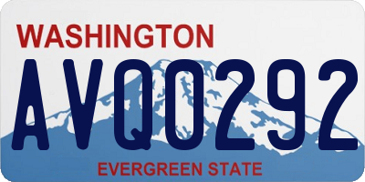 WA license plate AVQ0292