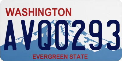 WA license plate AVQ0293