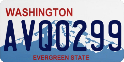 WA license plate AVQ0299