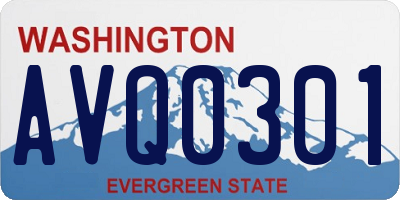 WA license plate AVQ0301