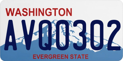 WA license plate AVQ0302
