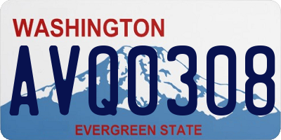 WA license plate AVQ0308