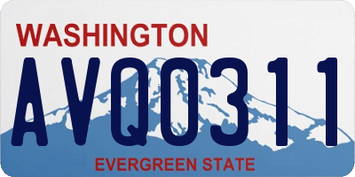 WA license plate AVQ0311