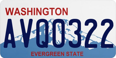 WA license plate AVQ0322