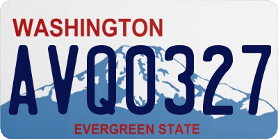 WA license plate AVQ0327