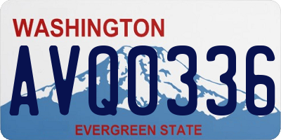 WA license plate AVQ0336