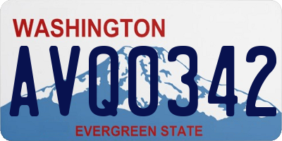 WA license plate AVQ0342