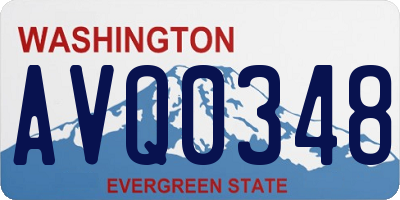 WA license plate AVQ0348