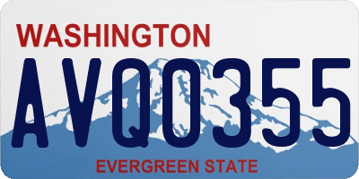 WA license plate AVQ0355