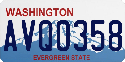 WA license plate AVQ0358