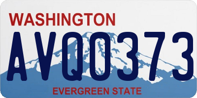 WA license plate AVQ0373