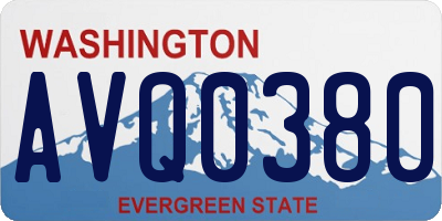 WA license plate AVQ0380