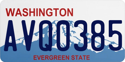 WA license plate AVQ0385
