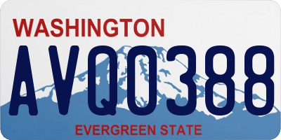 WA license plate AVQ0388