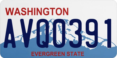 WA license plate AVQ0391