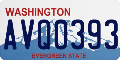 WA license plate AVQ0393