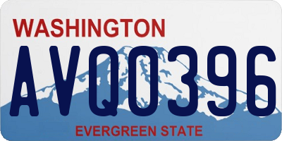 WA license plate AVQ0396