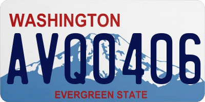 WA license plate AVQ0406